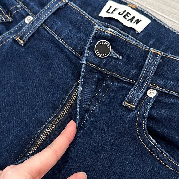 Revolve LE JEAN Vivie Slim Stovepipe Jeans in Frankie Wash Dark Denim Size 29 - Picture 4 of 15